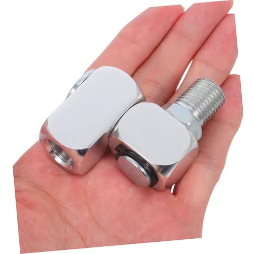 Conector giratorio de 2 piezas para manguera de aire industrial de 360 grados plateado 5