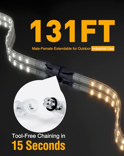 Cinta LED Shine Decor Warm White 131 ft AC 120V miniatura 3