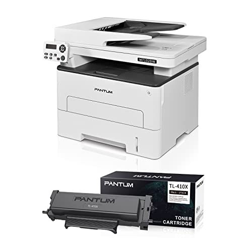 Pantum M7102Dw Monochrome Wireless All-In-One Adf Multifunction Laser Printer, Auto Duplex, Copy＆Scan(W5G63B) With Tl-410X #TOP9