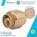 SharkBite 1/2 Inch Push Cap, Push to Connect Brass Plumbing Fitting, PEX Pipe, Copper, CPVC, PE-RT, HDPE, U514LFA