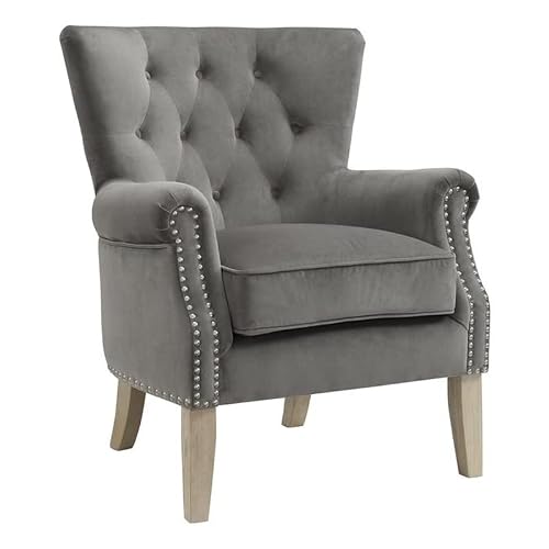 Dorel Living Accent Chair, Gray #TOP18