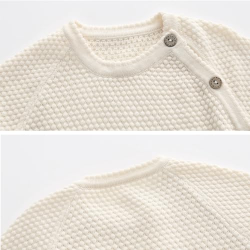 100% Cotton Knit Infant Baby Sweater and Pants Set, Unisex Newborn Boys Girls Outfit Long Sleeve Warm Clothes Newborn Gifts3