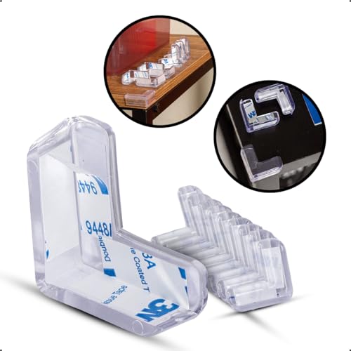 Kit 10 Protetor de Canto para Bebês e Idosos Proteção contra Quinas Cantoneira de Silicone com Adesi