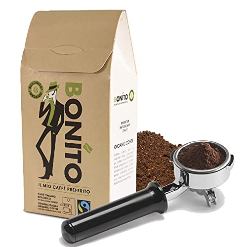 Caffè Bonito - Macinato BIOLOGICO FAIRTRADE per macchina espresso - 1000 gr. (4 pacchi da 250 gr.)