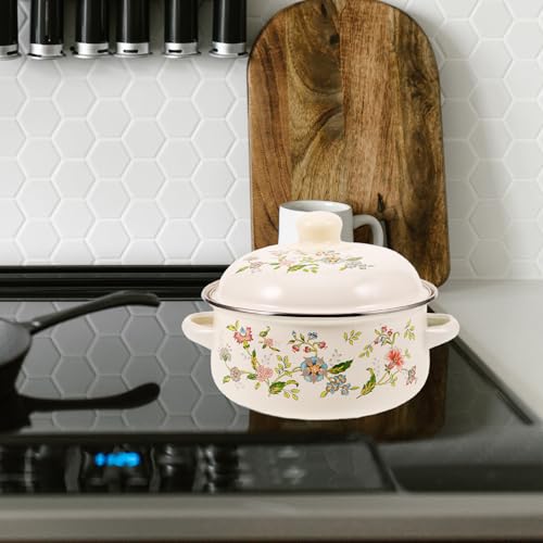 Marmite émaillée induction antiadhésive compacte pour la cuisson maison