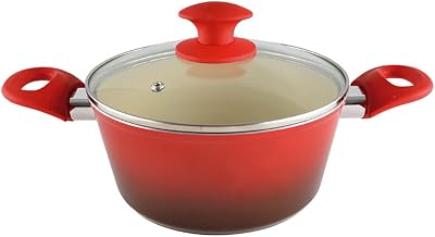 Caçarola com Revestimento Cerâmico 20cm 4,5mm Vermelha Class Home