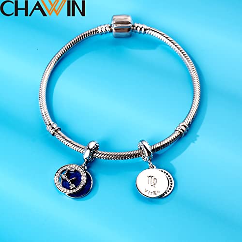 Zodiac Sign Charms for Charm Bracelets - 925 Sterling Silver Necklace Pendants, 12 Constellation/Horoscope Star Dangle - Dangling Birthstone Beads, Birthday Gifts for Women/Men.3