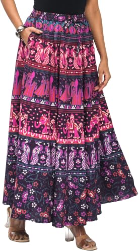 Image of Premium Cotton Skirt for Women with Pocket, Free Size