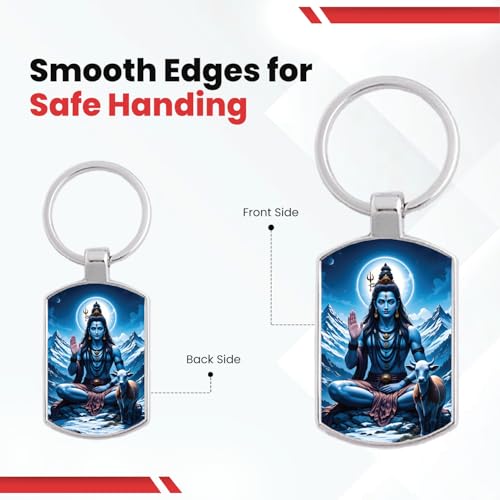 Image of Stylish Metal Keychains with Permanent Glossy Print - Inspirational Quotes & Spiritual Designs - Perfect Key chains for loved ones, Personal Use, Gifts & Return Gifts