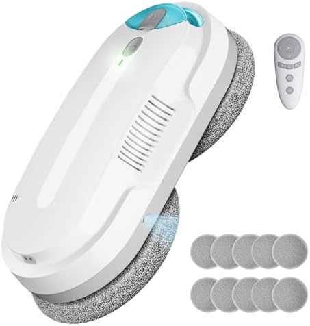 HIXZAP Fensterputzroboter mit Bidirektionaler Ultraschall-Wasserstrahl, (Weiß)