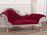 Simone Guarracino Luxury Design Chaise Longue Joana Estilo Barroco Moderno Diván Color Hoja Plata Terciopelo Bordeaux Botones Crystal Sw