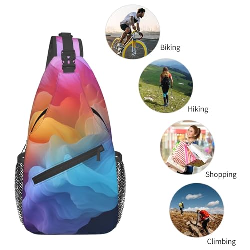 Bolso Sling unisex color negro para senderismo y viaje miniatura 5