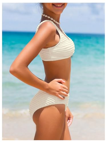 Image of SOLY HUX Girl's V Neck Ring Linked Bikini Sets Bathing Suits Two Piece Swimsuit