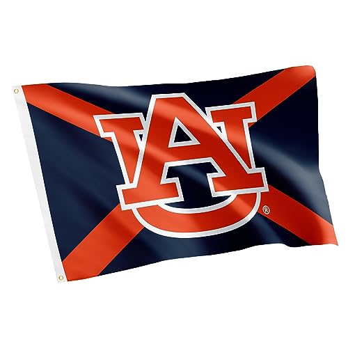 Desert Cactus Auburn University AU Flag - 3 x 5 Feet Tigers Banner Indoor/Outdoor Durable Fabric 100% Polyester Design (Style D)