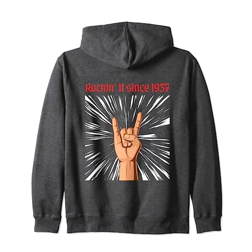 Guitarra eléctrica metal rock guitarrista cumpleaños 1937 Sudadera con Capucha