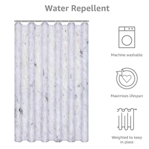 Rideau de douche imperméable et lavable en machine avec 12 crochets inclus