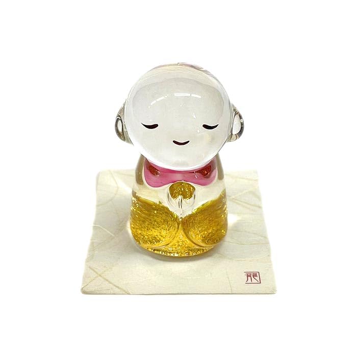Amazon.co.jp: クリスタル 金のお地蔵さん 癒し 和み 縁起物ガラス細工