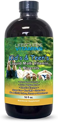 LifeSource Kid's & Teen's Liquid Multi Vitamins & Minerals - Complete Nutrition - Free Priority Shipping