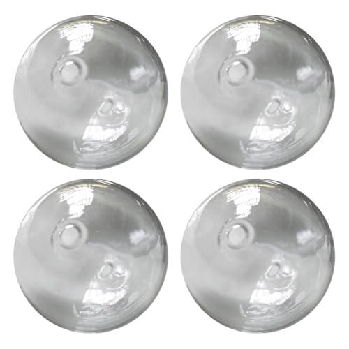 Cuentas redondas de vidrio soplado gris de 14 mm con dos agujeros 2
