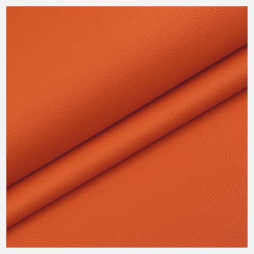 Tissu tapisserie simili cuir orange-red de 0.59 mm pour canapés chics