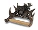 Sculptured Moose And Antler Rustic Toilet Tissue Holder