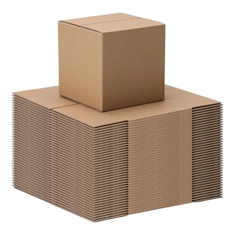 Schliersee 4x4x4 Shipping Boxes Set of 40, Brown Kraft Corrugated Cardboard Small Boxes Mailers for Packaging(10.2x10.2x10.2 cm) Cover