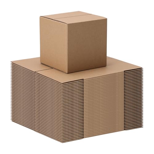 Image of 4x4x4 Shipping Boxes Set of 40, Brown Kraft Corrugated Cardboard Small Gift Boxes Mailers for Packaging(10.2x10.2x10.2 cm)