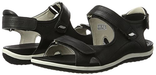 Geox Women's D Sandal Vega A Flat, Black, 39 M Eu (9 Us) #TOP6