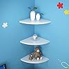 Wakauto Corner Wall Shelf Floating Triangle Rack 3-Pack White Wall ...