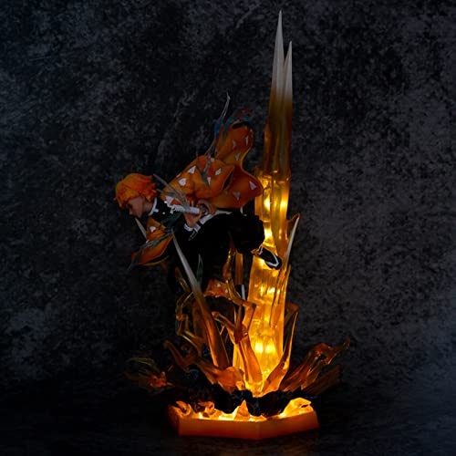 Tengfa Demon Slayer Figure - Agatsuma Zenitsu Total Concentration Thunder Breathing Pvc Figure, Statue, Gift, Collectible Toy With Lights - 35Cm #TOP7