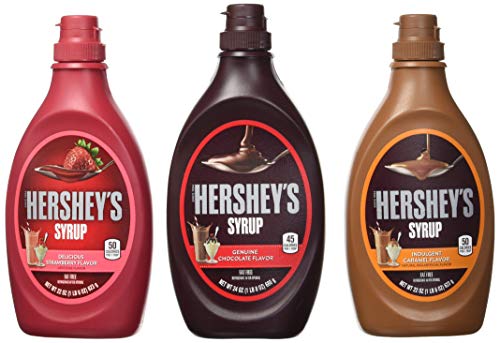 Hershey's Syrup Variety Pack Bundle of 3 Flavors- Chocolate, Caramel and Strawberry by Hershey's