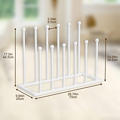 Pickpiff Free Standing Shoe Racks - White Metal Boot Rack, Shoe Organizer For Dorm Room, Closet, Entryway, Bedroom, Patio Outdoor, Hallway, Black Shoe Rack Organizer, Shoe Storage Fit For 6 Pairs #TOP1