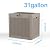 MAIUSCOLI 31 Gallon Deck Box, Lockable Waterproof Outdoor Storage Boxes For Garden Tools,Indoor Cushions,Accessories Outside Storage Resin Weatherproof Container(Grey)