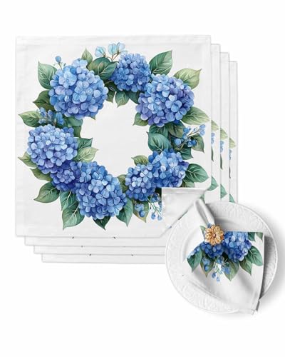 Servilletas de Tela Set de 4, Floral Azul miniatura 1