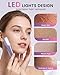 Dermaplane Razor For Women Face, 3 Adjustable Dermaplaning Tool,Facial Hair Removal Razors with Led Light for Peach Fuzz,Rechargeable Sonicsmooth Facial Hair Remover with 8 Replacement Blades (Purple)