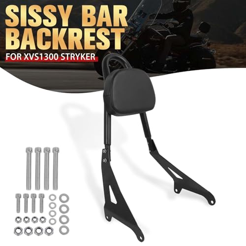 Detachable Backrest Sissy Bar Replacement for Yamaha Stryker XVS1300 XVS 1300 2011-2019 Motorcycle Passenger Backrest(without luggage rack) by BAIONE - Image 6