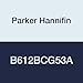 Parker Hannifin B612BC553A Series B6 4-Way Air Control Valve, Single, 2-Position-Air Return, #1 Int. Port, Vented Flush-Locking, 15mm 3-Pin DIN 43650C, 120/110V / 60/50 Hz AC, 3/8" NPT Inline Port