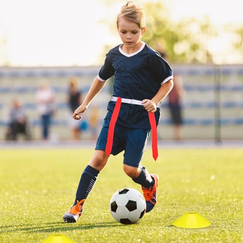 Accesorios de fútbol para niños con cinturones ajustables y conos para ejercicio de agilidad 6