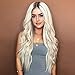 Perücke Blond Damen Ombre Lang Gewellt Gelockt Locken Natürlich,Für Frauen Wig Alltag Anime Cosplay Kostümparty Halloween Karneval,Natural