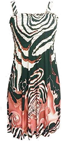 Womens Summer Sun Dresses Print Beach Casual Sundress