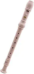 Flauta Doce Germânica Iniciante Bege Escolar Musical PHX