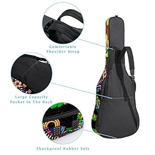Hondank Housse de protection rembourrée pour guitare acoustique classique Motif marbre Noir, Multicolore 06, 42.9×16.9×4… - Les Beatles, Paul McCartney, John Lennon, RIngo Starr, George Harrison Hondank Housse de protection rembourrée pour guitare acoustique classique Motif marbre Noir, Multicolore 06, 42.9x16.9x4… – Image 3