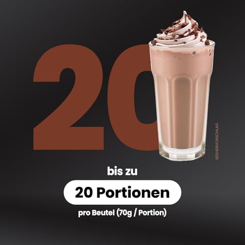 Mammut Nutrition Crash Weight Gainer Pulver Chocolate – 1400 g – 518 kcal/Shake für Gewichtszunahme – 80% Kohlenhydrate – 4-Komponenten Protein – Ideal für Ausdauer- und Leistungssportler
