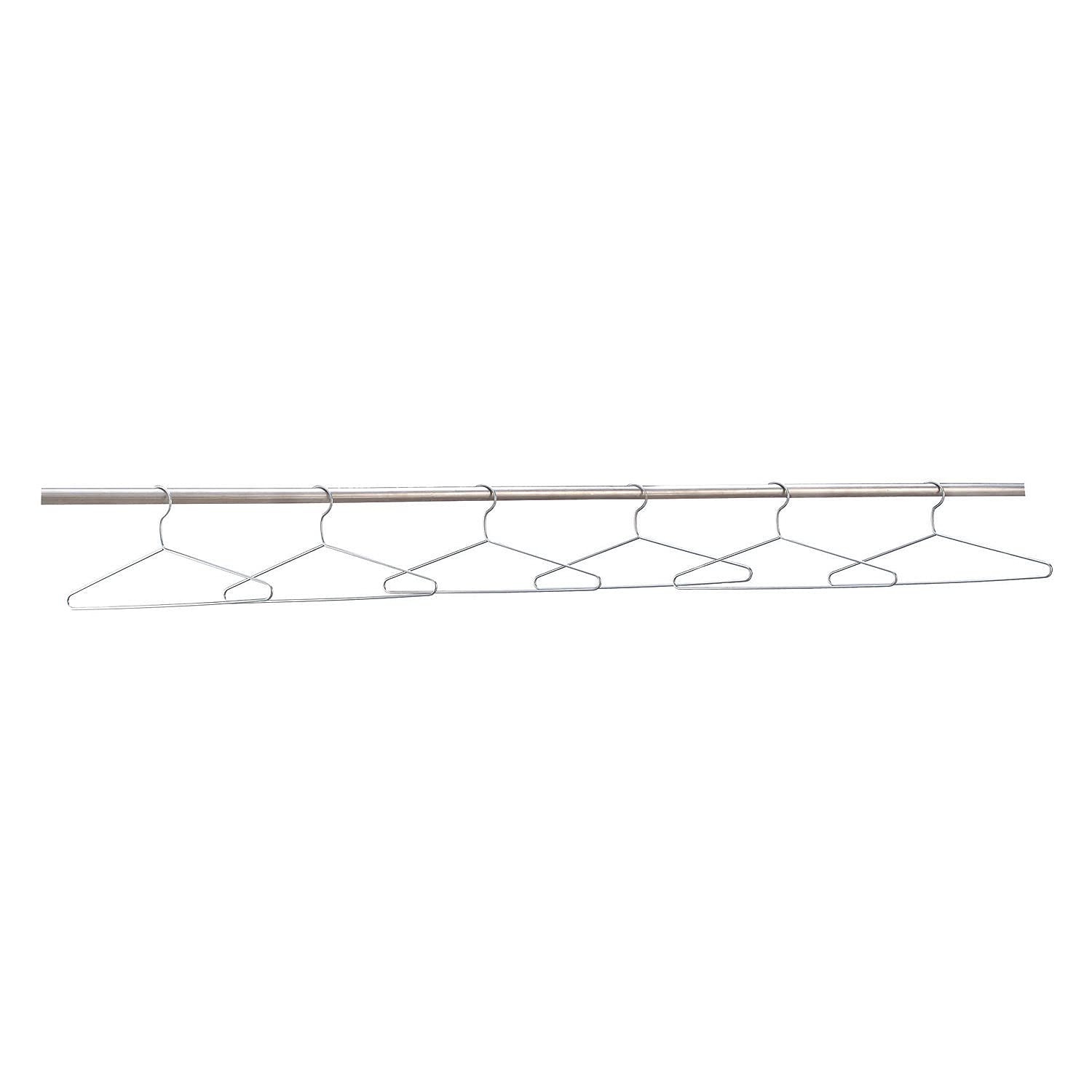 17" Wire Hangers by Global Industrial – Alloy Steel, Chrome Plated, Pack of 6, Model 651262