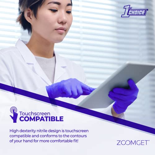 image for 1st Choice Indigo Nitrile Disposable Exam Gloves, 3 Mil, Latex/Powder-