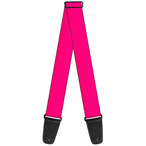Buckle-down Sangle de guitare – Rose Fluo Imprimé – 5,1 cm de large – 29–137,2 cm de long - Les Beatles, Paul McCartney, John Lennon, RIngo Starr, George Harrison Buckle-down Sangle de guitare – Rose Fluo Imprimé – 5,1 cm de large – 29–137,2 cm de long