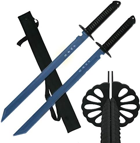 26" Twin Fixed Blades Machete. 2 PCS Tactical Katana, Swords. for Collection, Gifts, and Outdoor Camping Cut Ropes, Small Branches