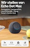 Amazon Echo Dot Max (neueste Generation), Lautsprecher mit raumfüllendem Klang und integriertem Smart-Home-Hub, Graphit, mit Alexa+ Early Access – Ansicht 8