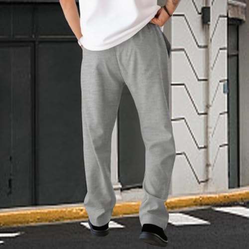 Men's Fashion Sweatpants Open Bottom Athletic Jogger Sweatpants Workout Gym Pants3