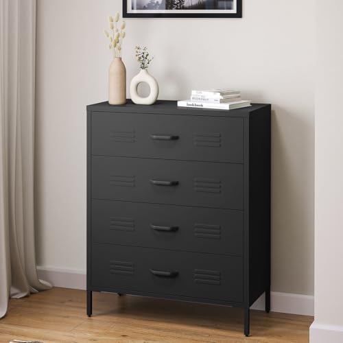 skølm Atria Metall Kommode – Sideboard mit 4 Schubladen...